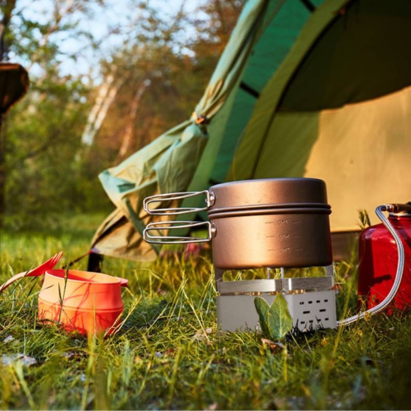 12000W Portable Camping Stove with Cassette Adapter, Windproof Outdoor Backpacking Stove with Storage Case & Igniter, Ideal for Hiking, Camping, Picnic, Backpacking