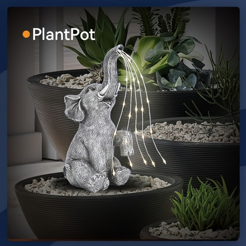Elephant Solar Courtyard Light Elephant Hanging LED Solar Lantern Solar Elephant IP44