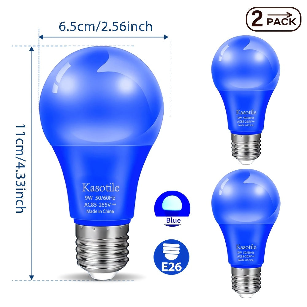Colored bulb 9W E26 base, suitable for Halloween, Christmas parties, holiday lighting, colors available in blue/red/green/purple/orange/pink