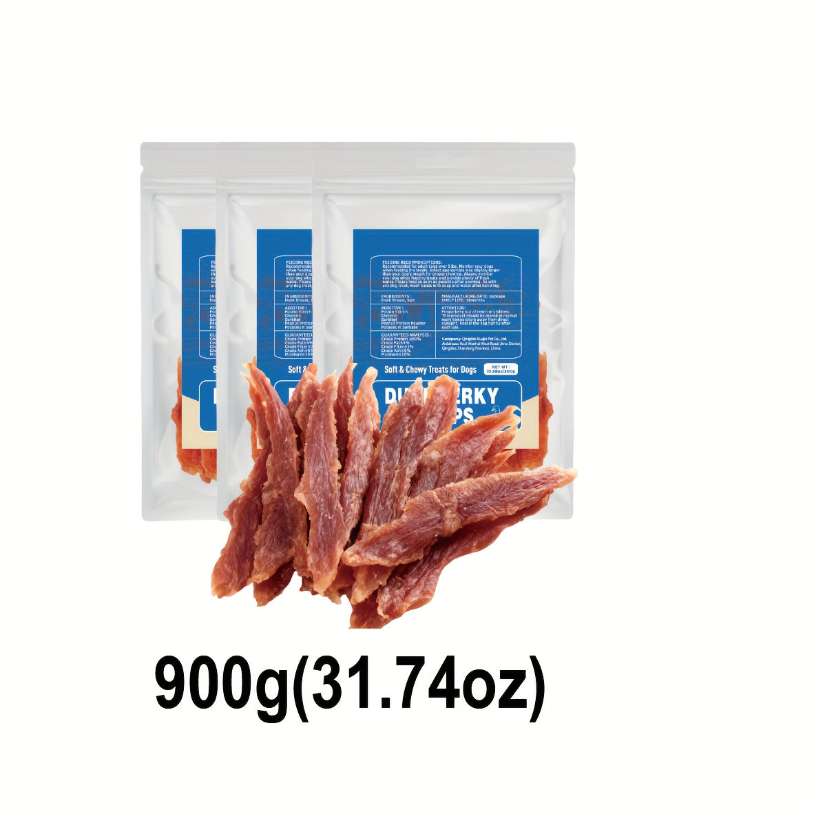 真烤鴨肉狗狗零食 - 單一成分天然鴨肉乾棒，高蛋白低脂肪健康訓練零食，適用於所有品種和尺寸，柔軟且有嚼勁的幼犬零食，適用於遵守命令、訓練和日常獎勵