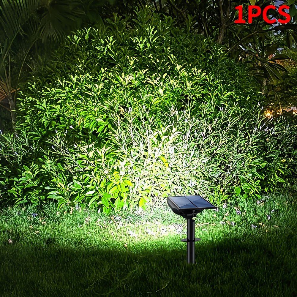 1-pack outdoor solar spotlight 9 LEDs landscape decoration courtyard lawn lamp solar tree light, 5 lighting modes without remote control