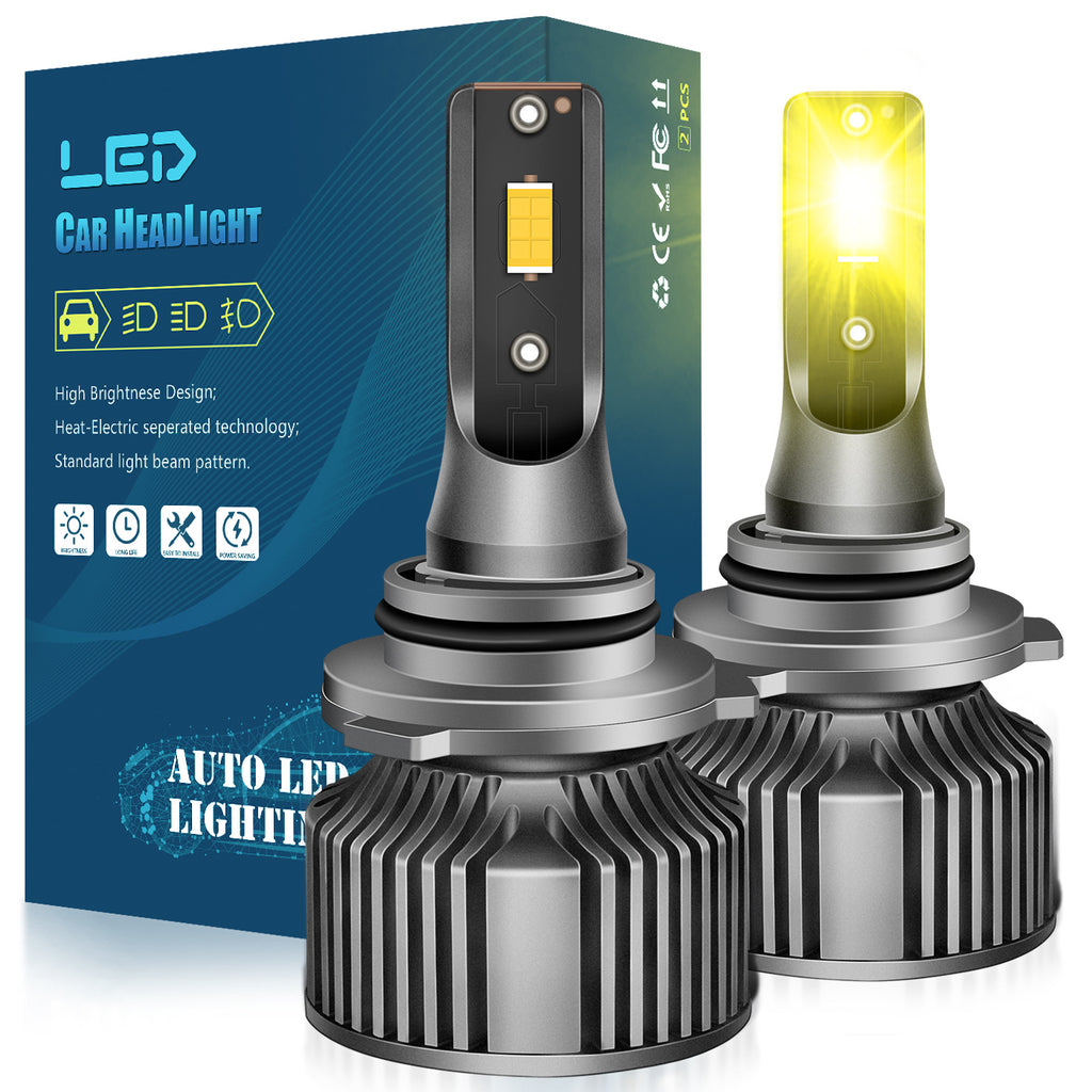 2-Pack 3000K Golden Eye Car LED Headlights H11 Golden Light 9006 Super Bright H3 Anti-Fog Light H8 Fog Light Psx26w