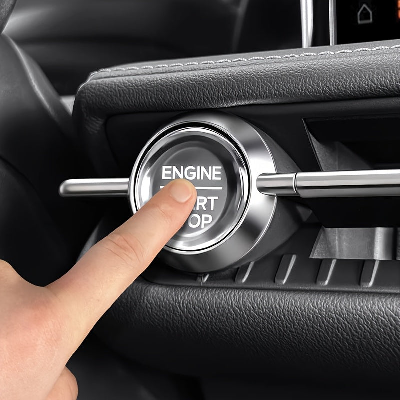 1pc Car Ignition Switch Crystal Clear Protective Sticker, Engine Start Button Cover, Compatible with Most Keyless Entry Sedans, SUVs, Wagons, Off-Road Vehicles & Pickup Trucks – Easy Peel-and-Stick Installation, No Wiring