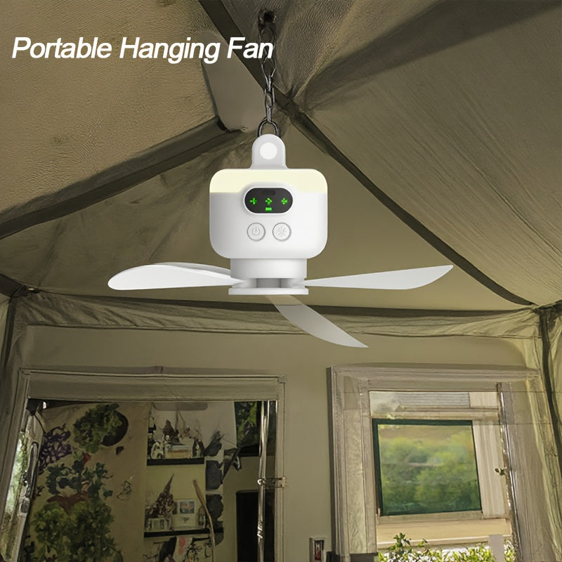 Ceiling Fan with Light and Remote Control, Silent 3-Blade LED Low Profile Ceiling Fan, Built-in Long Lasting Battery, Suitable for Bedroom, Garage, Kitchen, Living Room and Patio