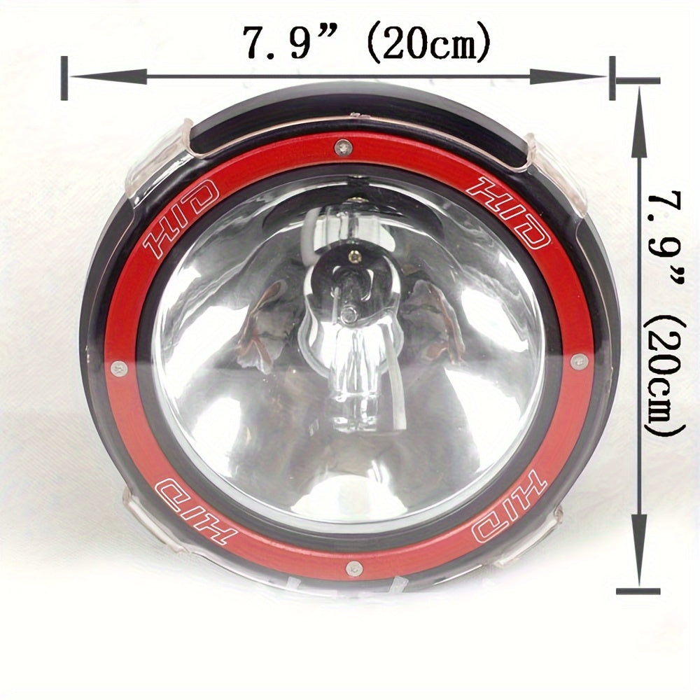 7 Inch HID Offroad Light 12-24V 55W Vehicle Work Light Clear & Amber Cover 4x4 Offroad Rally Round Light for SUV ATV Boat Lighting