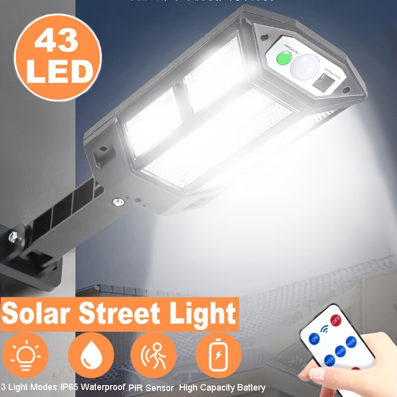 1/2/4 Pack 43LED Solar Street Light with Remote Control