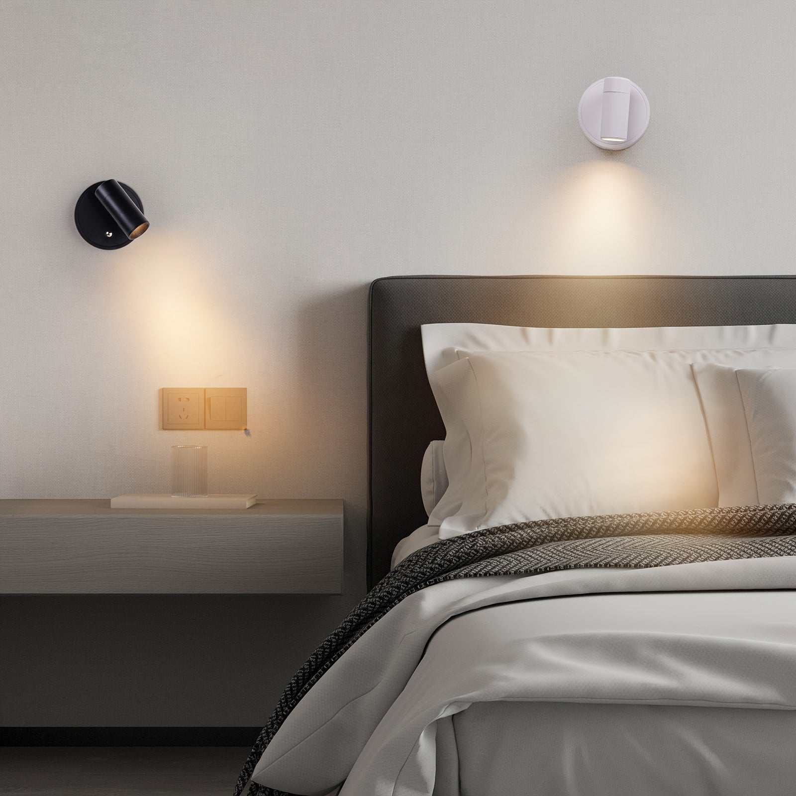 Portable home decorative wall light, magnetic projection light, USB tube light, bedroom wall cleaning light, wall LED light, rechargeable battery, indoor spotlight (3000K/4000K/6000K), dimmable, suitable for plant wall display