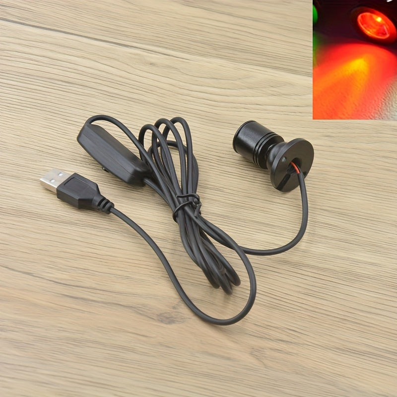 Jewelry light USB mini small spotlight, 5V decorative ambiance light color light, Christmas small lamp, Halloween creative handmade light, accent wall light, surface-mounted non-waterproof, figure cabinet spotlight, model modeling light