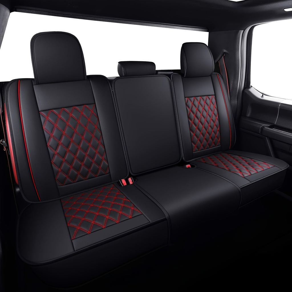 Aierxuan Offers a Complete Set of Car Seat Covers for F150, Made of Waterproof Artificial Leather. These Car Seat Cushions Are Designed to Fit a Variety of Vehicles, Including SUVs and Pickup Trucks, Especially Ford Models from 2009 to 2025.