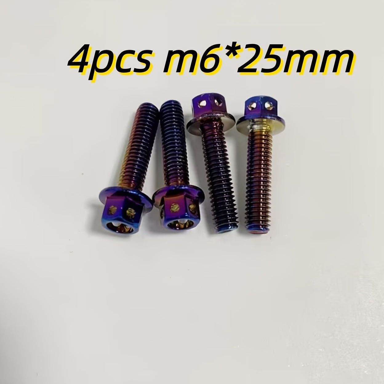 4pcs M6*25mm 304 Aluminum Alloy Hexagon Socket Cap Screws, Modified Screws for Motorcycles & Electric Bikes, Vacuum Plated Blue, Sturdy Appearance, Auto & EV Parts, Durable Fasteners for Vehicle Accessories | EV Components |