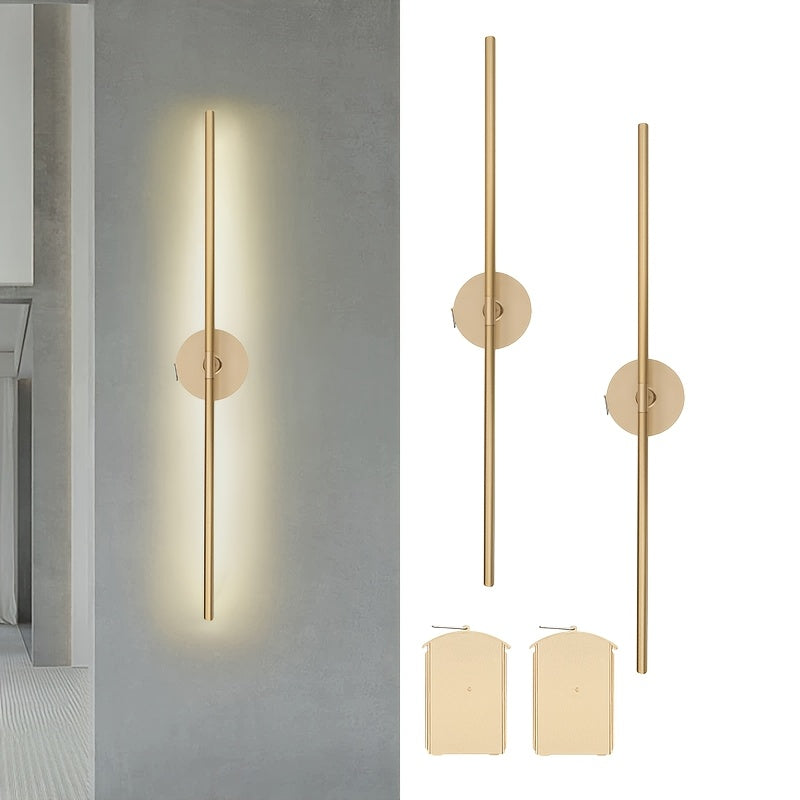 Rechargeable High-Capacity Battery Metal Light Tube Suitable for Picture Display Light, Hallway, Living Room Decoration and Various Scenes, 360° Rotating Cordless Wall Light, Multiple Brightness Levels Adjustable