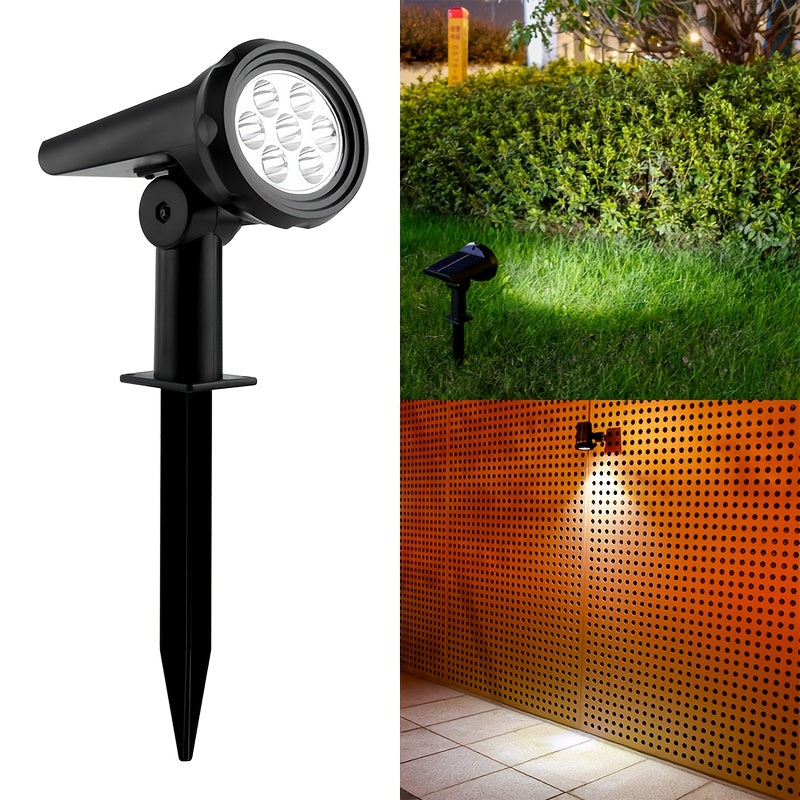 Solar lawn light, super bright recessed courtyard light, dimmable home garden landscape lighting lamp