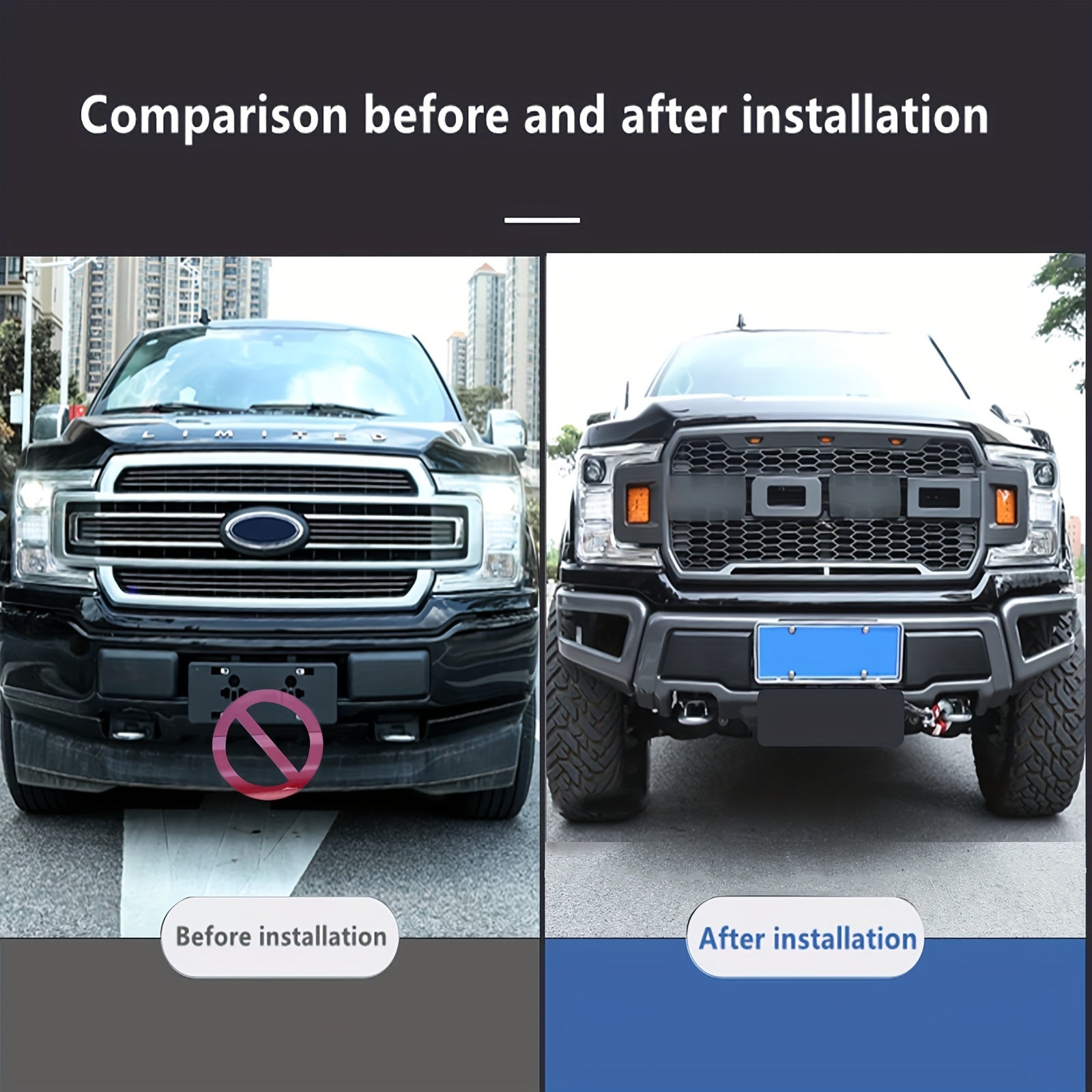 Front Bumper for Ford F150 2009-2014 & 2015-2017 (Charcoal Gray)