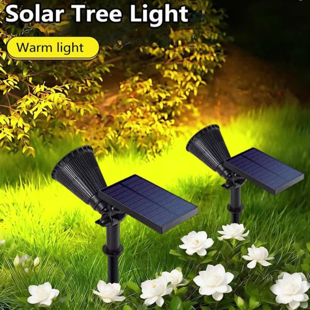 Outdoor Solar Spotlight Set, Available in 1/2/4 Packs, Landscape Light, Equipped with 18 LEDs, IP44 Waterproof Rating, Smart Light Sensor Function, Perfect for Outdoor Decoration in Courtyards, Gardens, Lawns, Walkways and Furniture Design