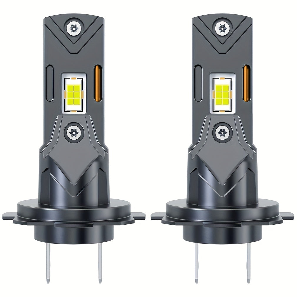 2-Pack H7 Car LED Headlights 50W 15000 Lumens 6000K Fog Light for Car High/Low Beam 1:1 Design