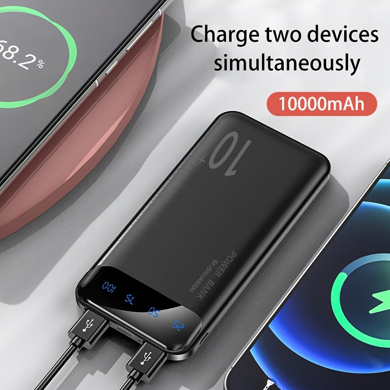 A Portable Power Bank with a Large Capacity of 10000/20000Mah, Suitable for Iphones, Android Devices, Tablets, Headphones, And Other Electronics. It Features Dual USB Outputs And Makes a Great Gift for Birthdays Or Christmas