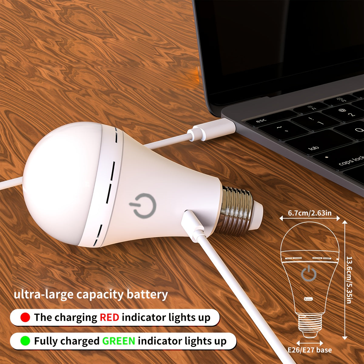 E27 rechargeable remote control timer bulb, backup battery bulb for wall lamps, niches and table lamps, magnetic bulb for non-hardwired fixtures, 3-color temperature dimmable emergency rechargeable bulb
