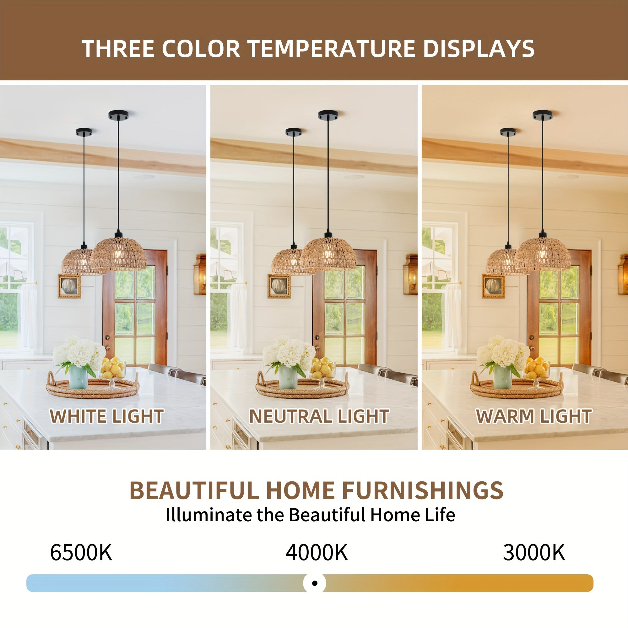 8-pack, 6.5-inch white LED ceiling light set, available in three color options: 3000K, 4000K and 6500K. This 12W, 1200LM flat round ceiling light is very suitable for kitchen, bedroom, hallway and porch.