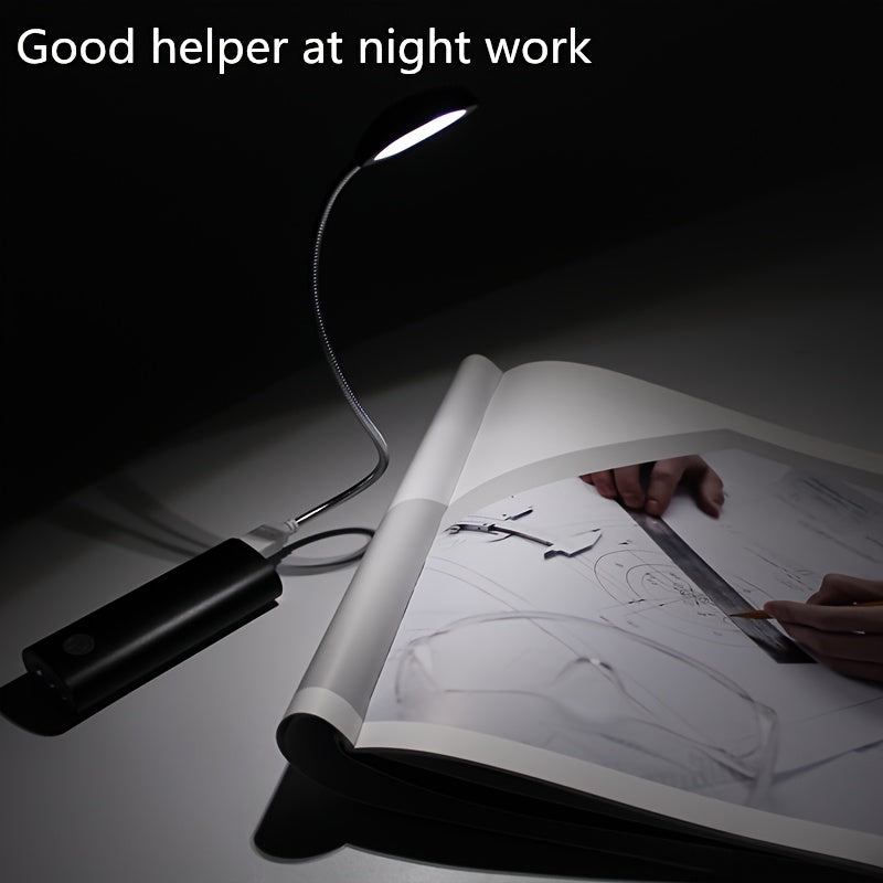 Universal USB light, metal flexible hose, lighting angle freely adjustable, soft light, portable, very suitable for living room, study, desk lamp, perfect gift for students/colleagues/friends