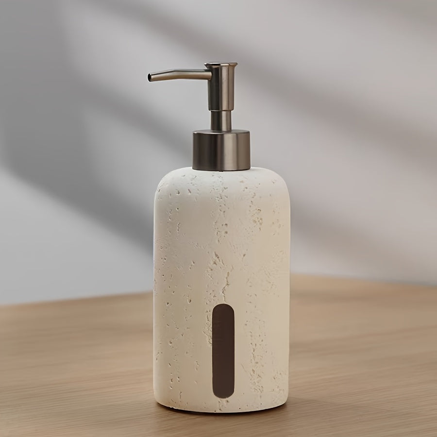 10.14oz Resin Lotion Soap Dispenser - Bathroom Empty Storage, Hand Soap Dispenser, Refillable Shampoo Bottle, Bathroom Tray & Toothbrush Holder Set, Christmas/Halloween Gift & Décor