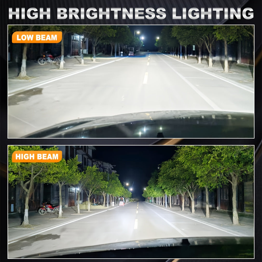 2Pcs H7 LED Headlight Bulbs, 100W 20000 Lumens, H7 White Light 6500K, Stable Bright Plug-and-Play Small Body, Easy to Install, 12V