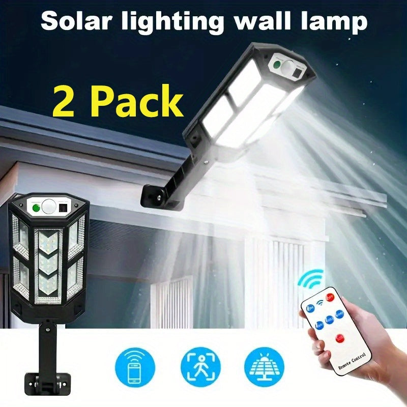 1/2/4 Pack 43LED Solar Street Light with Remote Control