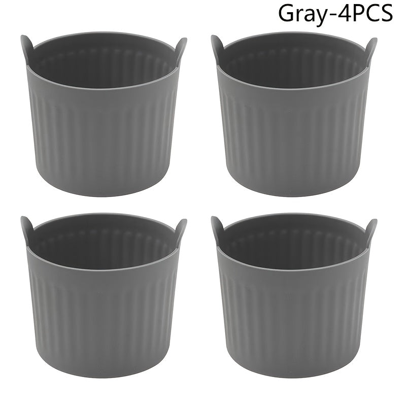 Air Fryer & Steamer Non-stick Baking Molds, Easy Release for Egg & Cupcake, Reusable & Dishwasher Safe, Ideal for Muffins, Puddings and Healthy Meals/
