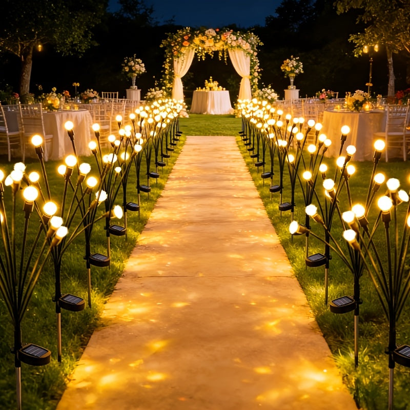 10 Pack Solar Firefly Lawn Light - Dual Mode | IP65 | Outdoor Garden Decorative Light, Solar Courtyard Light, Perfect for Various Festival Occasions like Halloween and Christmas, Suitable for Courtyard, Lawn and Patio, Light Sensor Smart Light