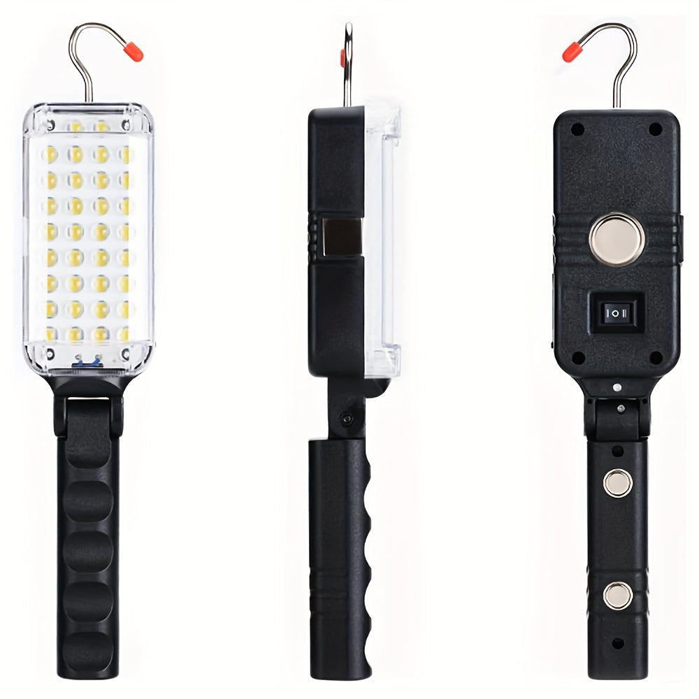 1 LED Work Light, Rechargeable Work Light, Handheld Flashlight, Magnetic Handheld Work Light, Outdoor Car Inspection Light with Hook for Auto Repair Emergencies, Car Inspection Light