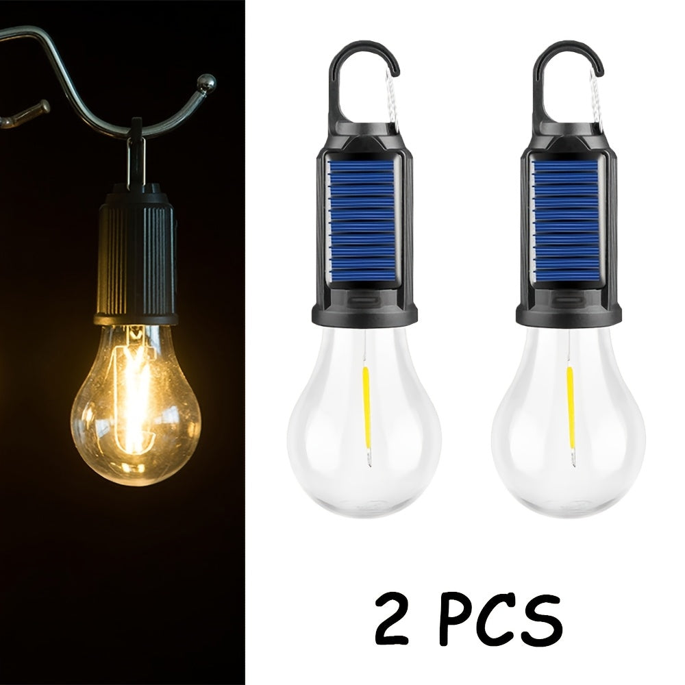 Solar tent bulb rechargeable portable LED lantern 3 lighting modes tent light, with clip hook, suitable for hiking, backpacking, emergency power outages, IP54 protection rating