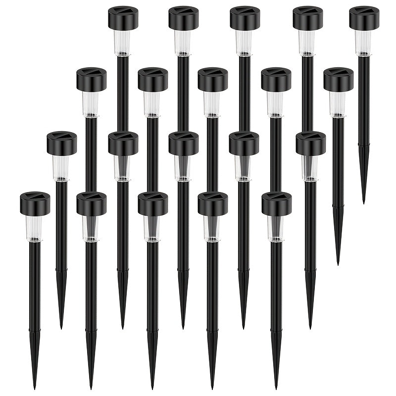 10/20-pack lawn lights solar ground插 lights, rust-proof small tube lights outdoor landscape lighting, multiple colors, suitable for courtyards, gardens, patios, beautiful lighting, easy to install.