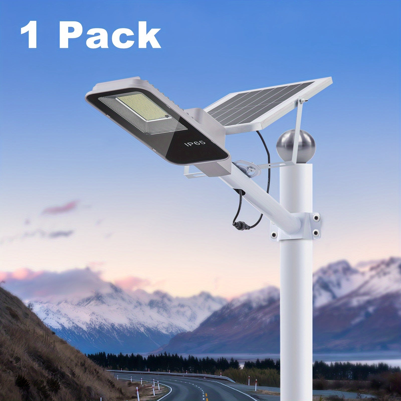 Solar Street Light Outdoor, Dusk-to-Dawn Solar Parking Lot Light with Light Sensor Mode, Solar Light for Outdoor, Backyard, Garage, Barn, Garden, 4/2/1 Pack