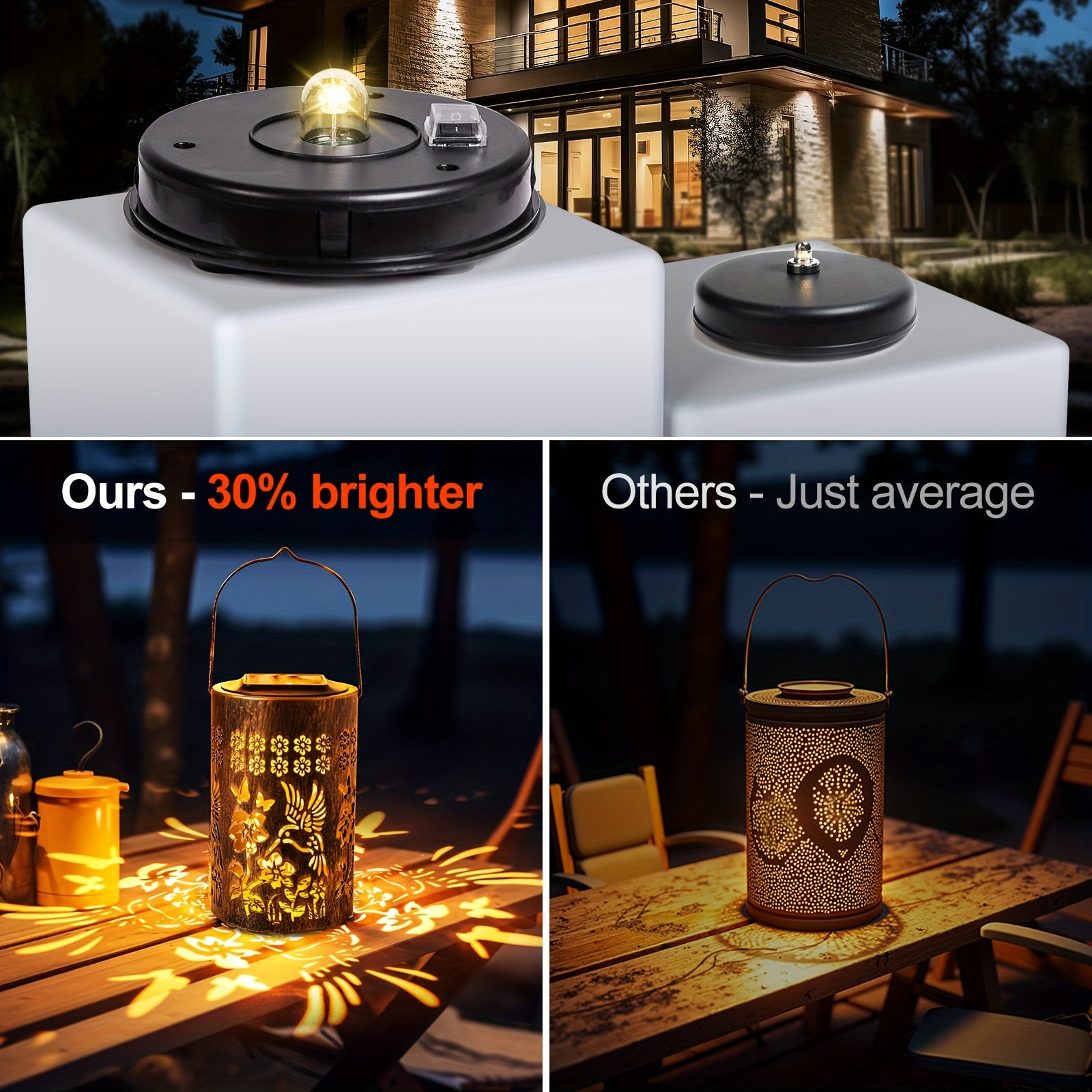 Solar Lantern Outdoor Hummingbird Garden Decoration Gift for Women, Mother, Grandma, Hanging Solar Light, Metal Solar Decoration Outdoor, Suitable for Courtyard, Patio, Backyard, Porch