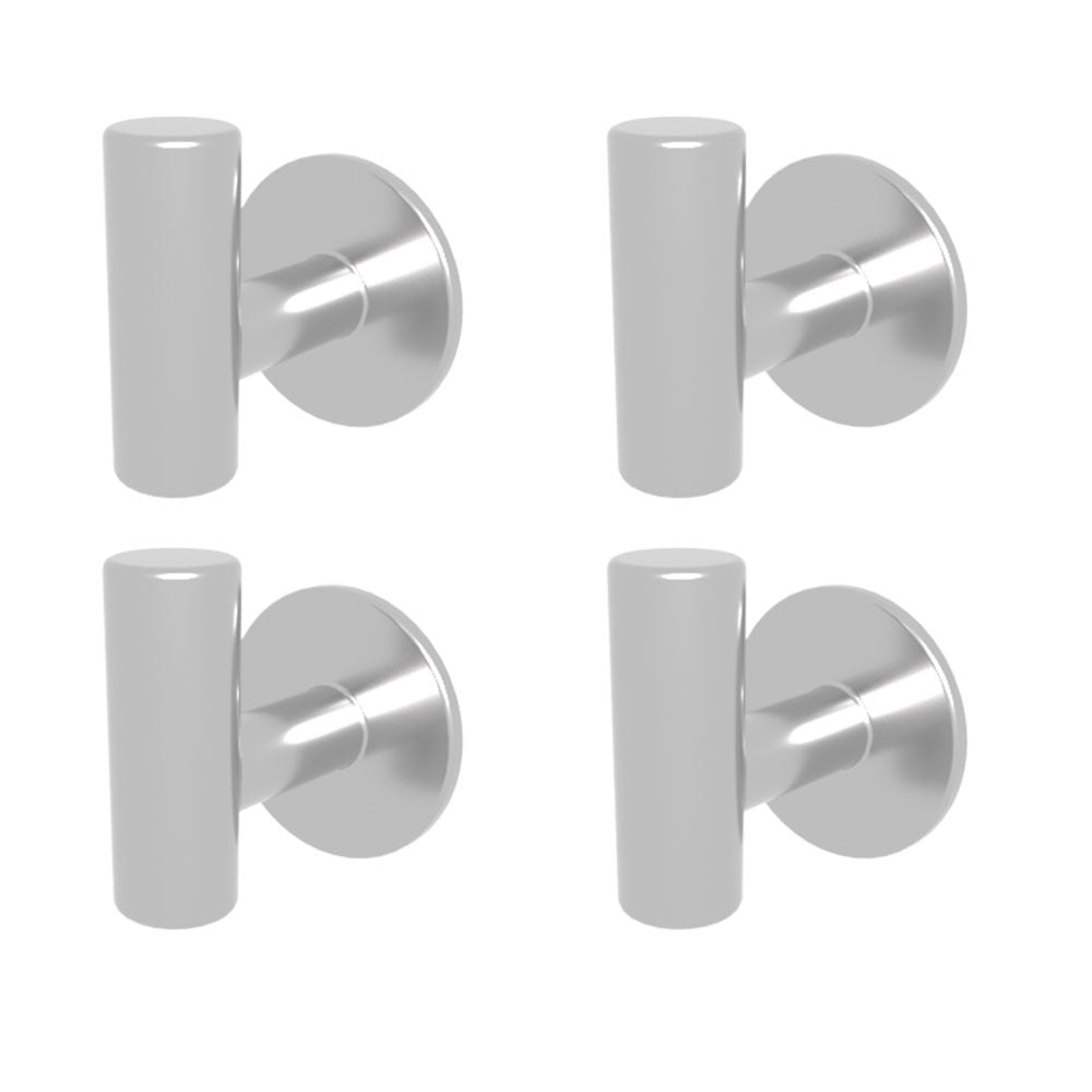 1/2/4-Pack Plastic Adhesive Hooks - No-Drill Self-Adhesive Sticky Hooks for Bathroom, Hats & Closet Storage, Wall Mount, Silver/Black/Gold