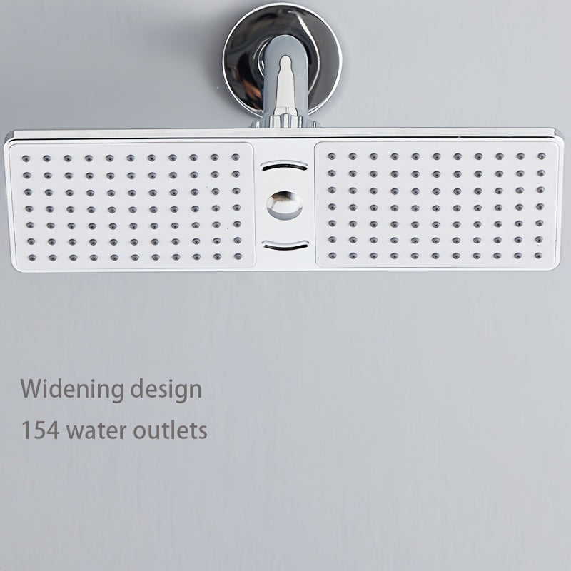 1pc ABS High Pressure Shower Head - Ceiling Spray Top Bathroom Fixed Shower Head, High Flow Rain Shower Head, Bathroom Decor, Comfortable Shower Experience