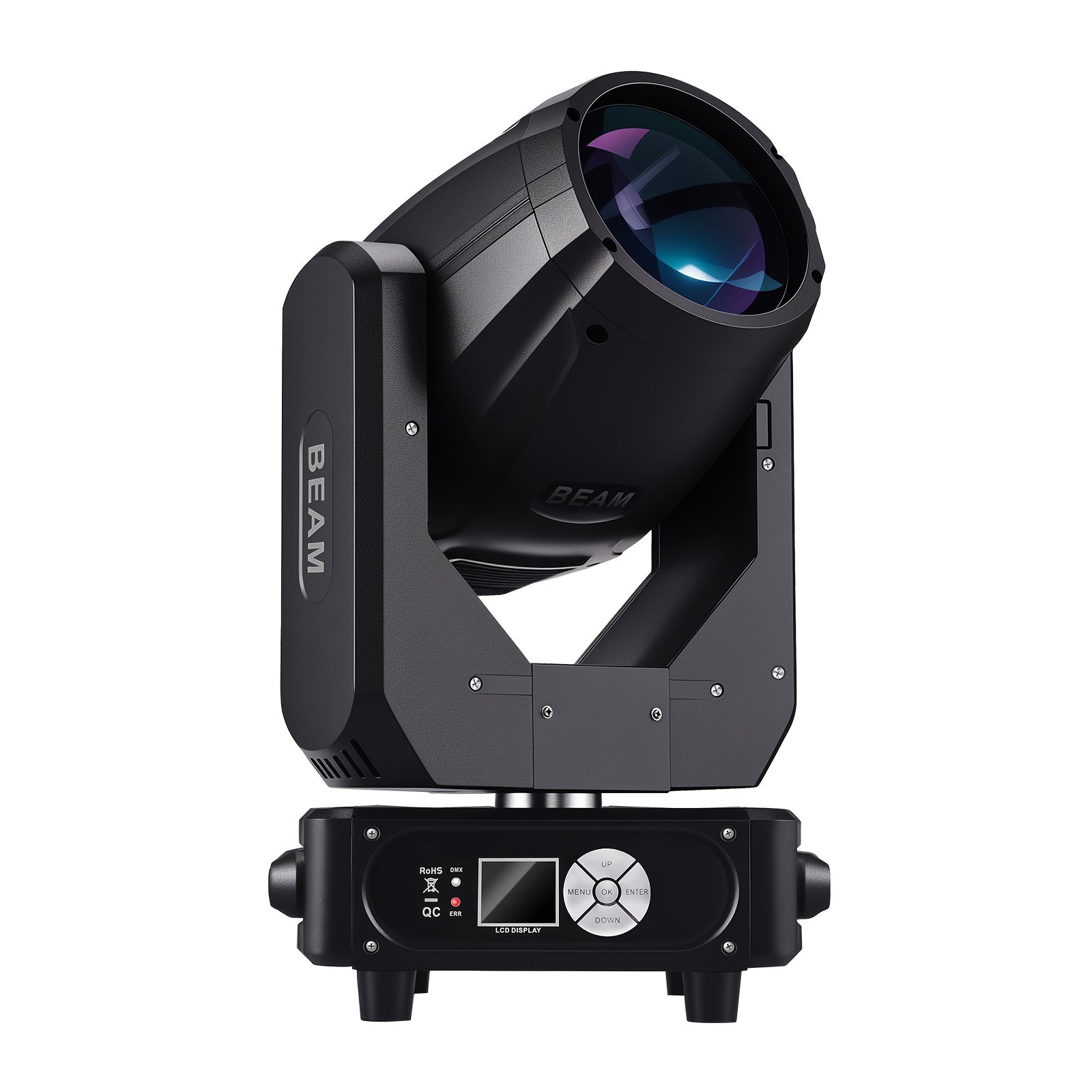 350W beam light, DJ stage light, black moving head light, moving head light, spotlight, stage light - DMX512 control, with 15 colors and 13 gobo patterns, voice/sound activation, aluminum alloy housing