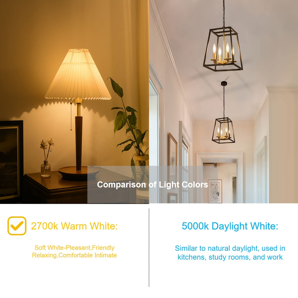 12-pack dimmable LED bulb, 4W E26 screw base, 2700K warm white light, 350-500 lumens, corded plug-in (120V) vintage Edison style globe bulb, suitable for ceiling fans, chandeliers, home lighting — flicker-free, energy-saving