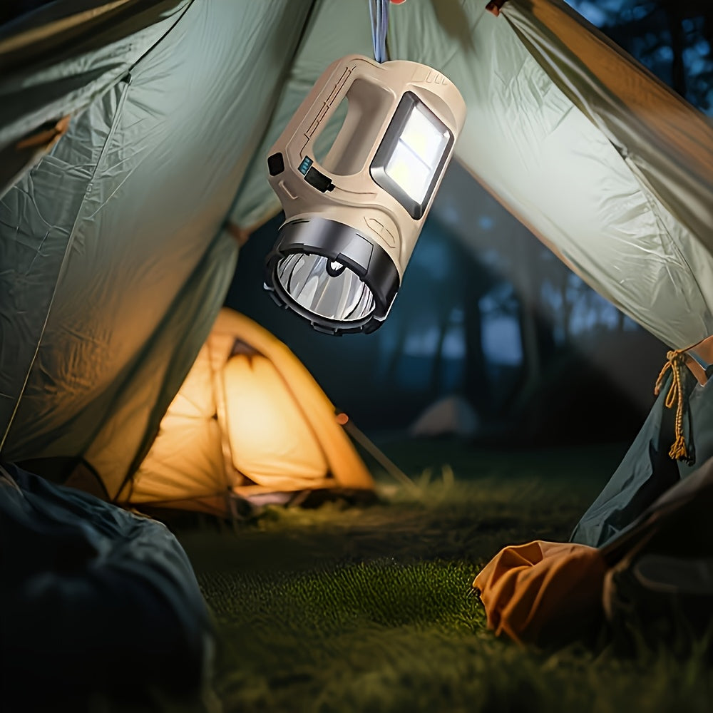 LiHangStar high-brightness portable lantern, solar rechargeable, portable side light design, USB charging, four lighting modes, suitable for outdoor camping, hiking, emergency lighting, holiday gift