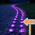 30 Pack Outdoor Solar Lawn Light Post, Multi-Color, Pathway Lighting, Ground Light, Decorative Solar Garden Light, Patio/Lawn Camping Party & Wedding Ambience Decoration; Spring Summer Outdoor Waterproof Decorative Ambience Light