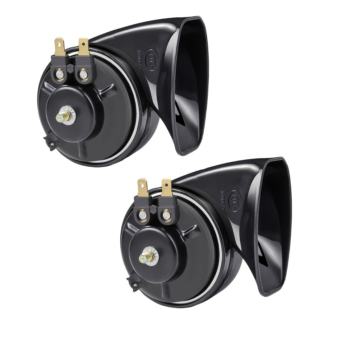 2 Car Alarms, 120dB Loudness, External Accessory Horn for Off-Road 12V Vehicles, High Tone Horn with ABS Engineering Plastic Shell, with Screw Bracket and Wire Clip, 4S Repair Part Installation