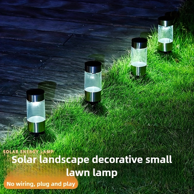 4-Pack Outdoor Solar Waterproof Light, New LED Landscape Light, Durable Solar Security Light, IP44 Waterproof, Suitable for Sidewalk, Courtyard, Garden, Driveway (Cool White/Warm Light)