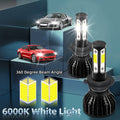2 High/Low Beam Headlights, Luminous Intensity 30000 Lumens, 8000K Ice Blue Light, Equipped with 4 Side COB Chips, Including Models 9005/HB3, 9006/HB4, H4, H7, H11, H13, 9004 and 9007, No Battery Included