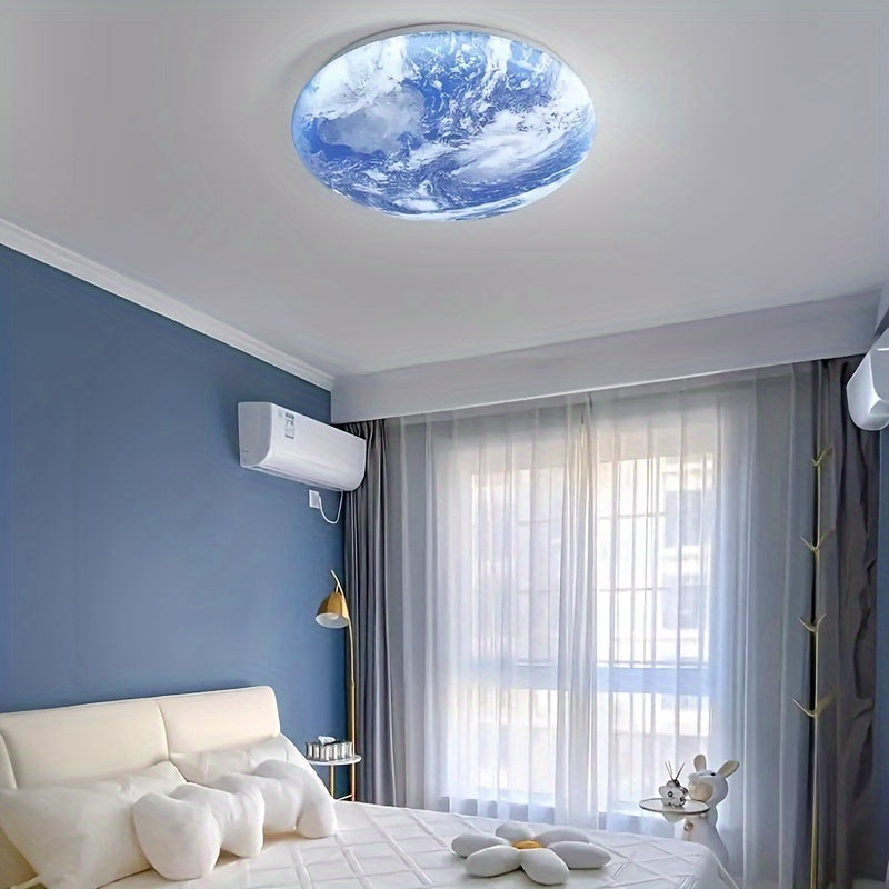 Ceiling Light | 6000K-3000K-4000K LED Modern Ceiling Light, Wall Light, Daylight White Ceiling Light, Suitable for Bedroom, Kitchen, Bathroom, Hallway, Laundry Room, Moon Wall Light | Metal, Acrylic Lampshade, Semi-Flush Mount, Hardwired