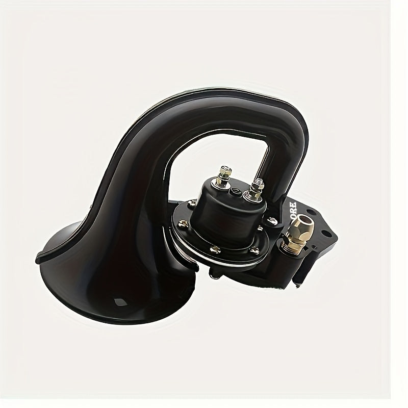Drimore Super Loud Black Snail Air Horn for Trucks, Cars & Motorcycles - 12V/24V Electric Horn, Matte Finish, ABS & Metal Construction, 135dB Sound Level, Universal Fit for All Vehicles, Vehicle Air Horn