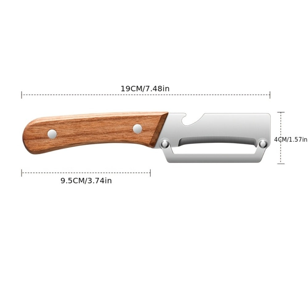 2Pcs Stainless Steel Multifunctional Peeler, Fruit and Vegetable Peeler, Easy to Use, Premium Stainless Steel Material