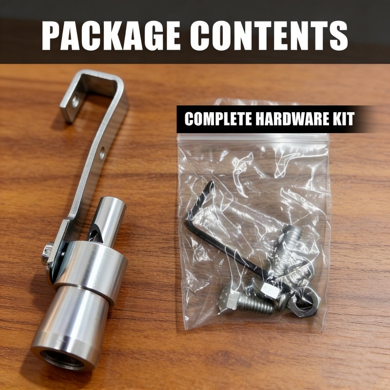 Universal Turbo Exhaust Whistle – Heavy-Duty Aluminum Alloy Sound Amplifier Tailpipe Replacement Kit with Anti-Loss Mounting Bracket, Enhances Engine Power Output & Exhaust Sound Performance