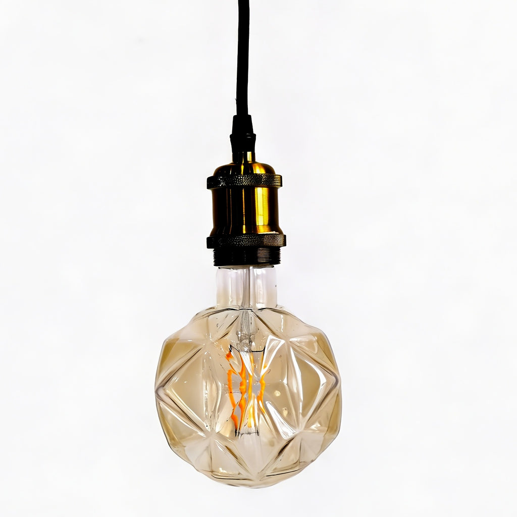 1 piece, vintage LED large lotus bulb G120, 4W 2700K warm light equivalent to 40W, 120V E26 decorative Edison bulb, stone-shaped bulb