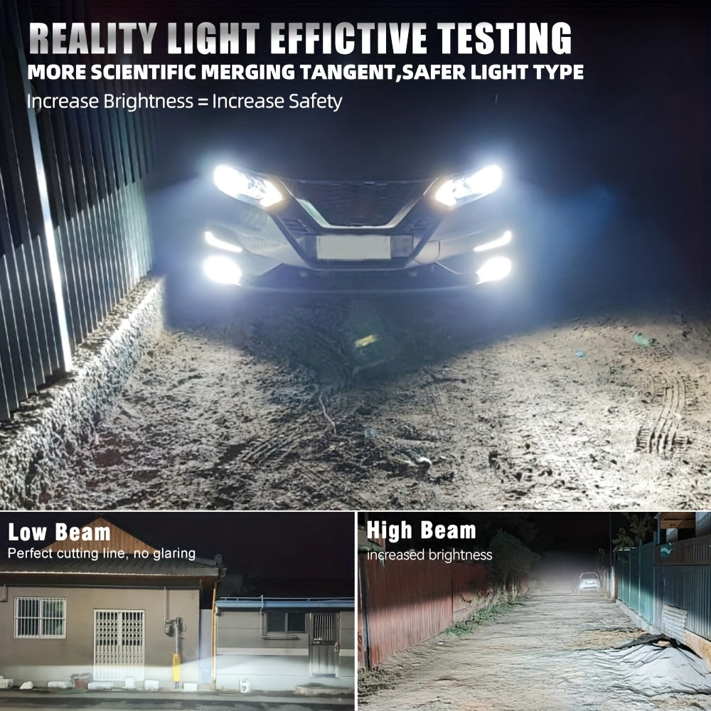 2-Pack 250W H7 CANBUS H4 H1 LED H11 H8 H9 9005 9006 HB3 HB4 Car LED Headlight Fog Light Bulbs 6000K 12V