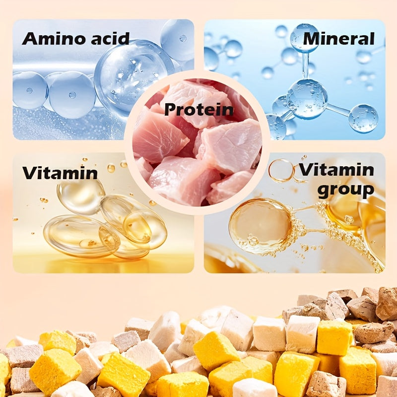 150g 天然真空乾燥狗狗零食 - 單一成分雞肉 & 鴨肉餅乾，無糧高蛋白口感清脆狗食，適合小型犬、幼犬、雪貂犬、比熊犬 - 牙齒健康、訓練獎勵、聽令訓練 & 日常零食 - 無 C