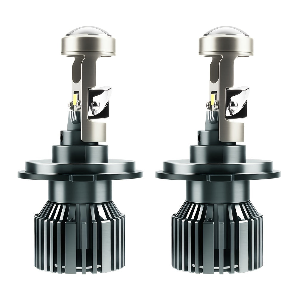 ROADSUN 2-Pack Car Mini Lens 1:1 Wireless 9005/HB3 9006/HB4 H4 H7 H11 Projection Beacon Plug-and-Play for Car LED Projection Bulbs 6000K, Suitable for Car Motorcycle Mini Lens, No Battery Included
